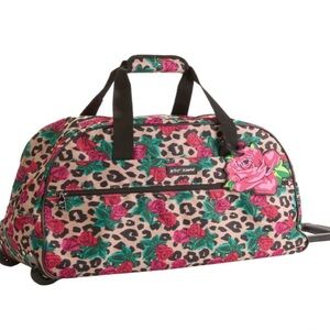 COPY - BETSEY JOHNSON Leopard Rose Collection Travel Bag, NWT
